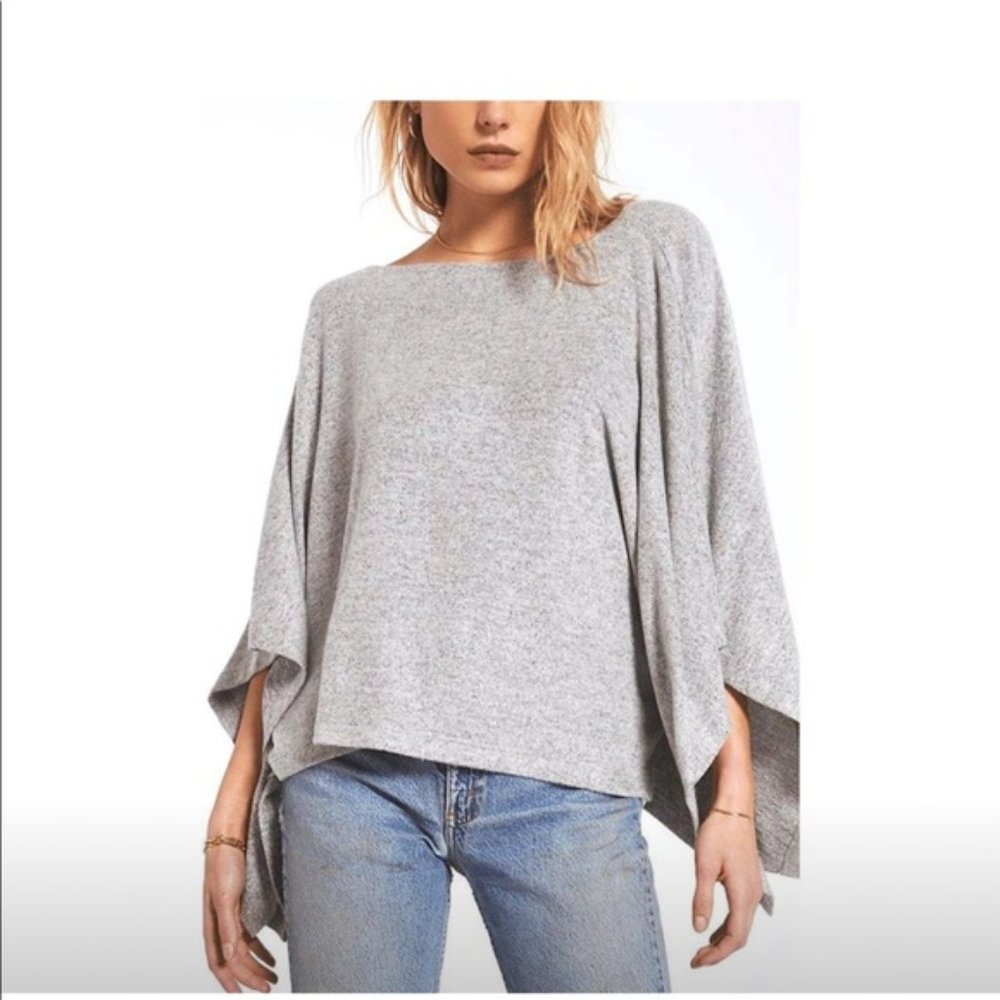 Z Supply Super Soft Women's Marled Poncho Size M/L